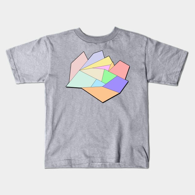 Abstract art, pastel colors geometric shapes forming a wholistic unity Kids T-Shirt by strangelyhandsome